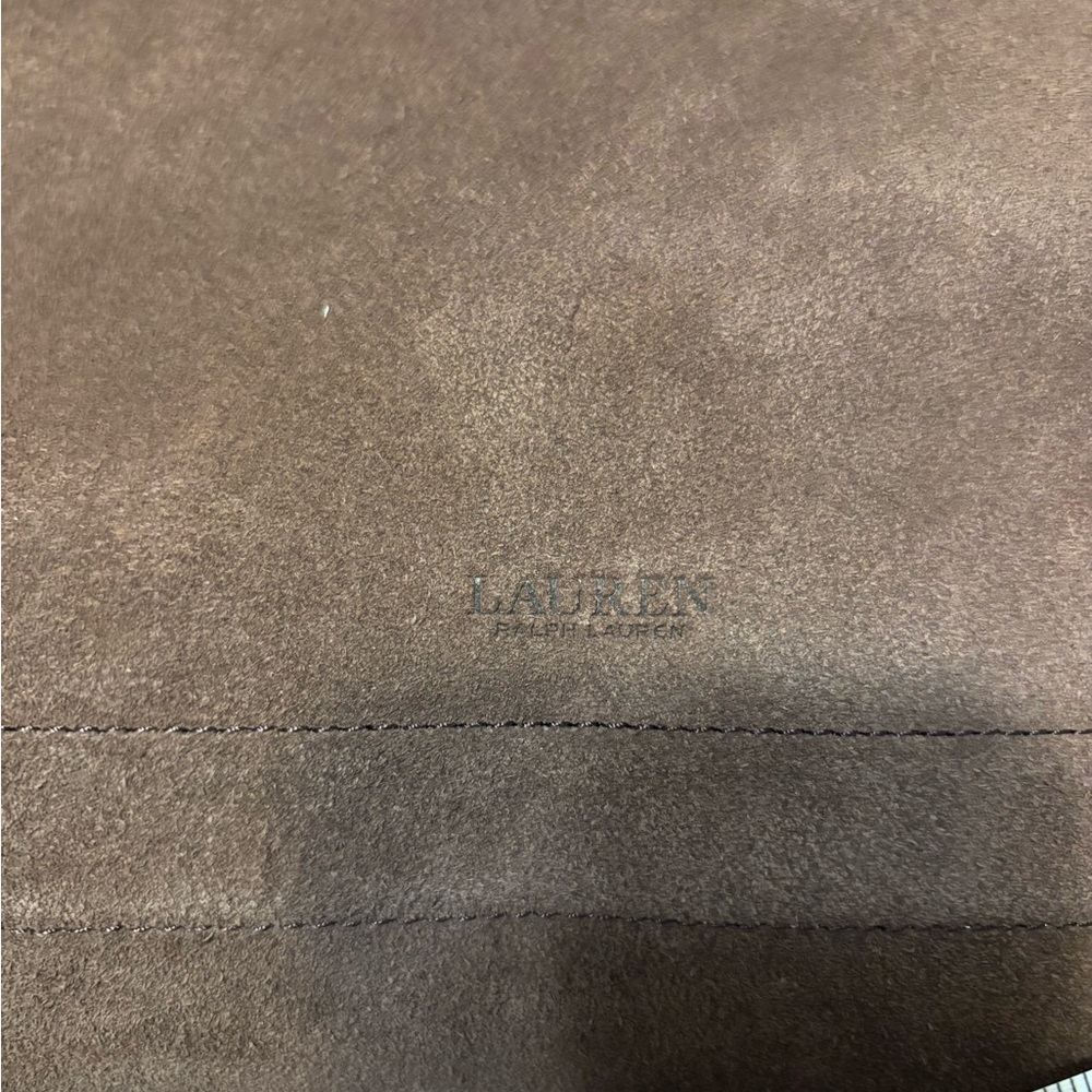 Ralph Lauren Chocolate Brown 2 way Suede Bag NWT - Picture 12 of 12